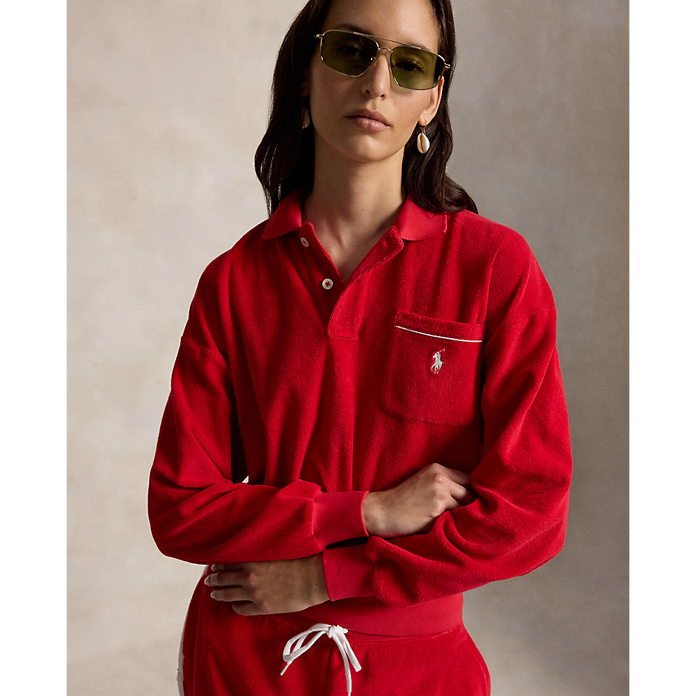 PRL Terry Long-Sleeve Polo Shirt/Polo majica 211A12737003