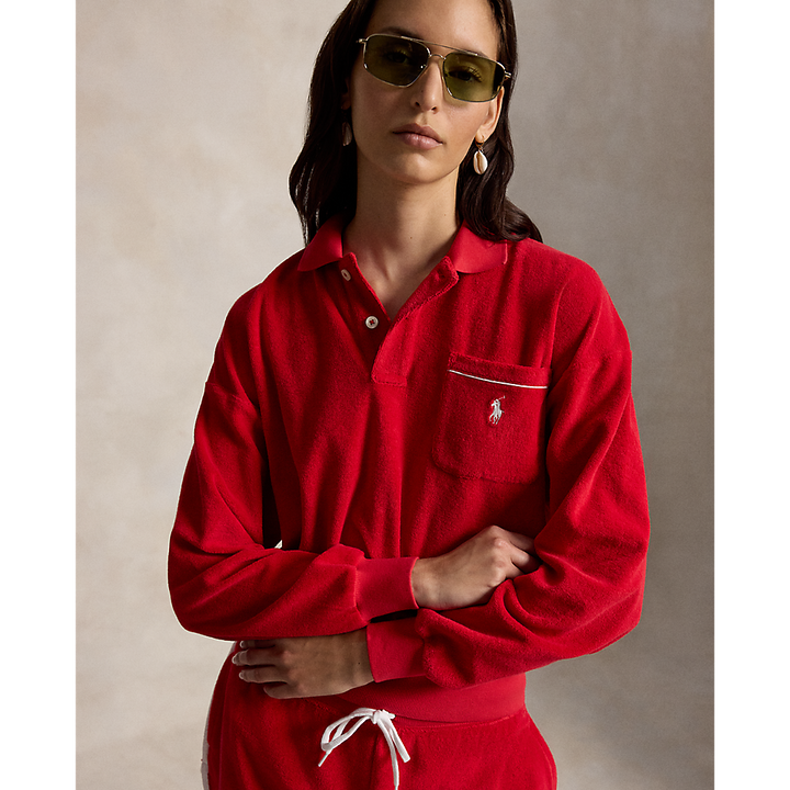 PRL Terry Long-Sleeve Polo Shirt/Polo majica 211A12737003