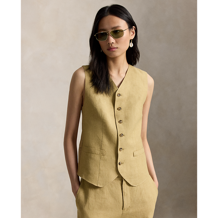 PRL Buttoned Linen Vest/Prsluk 211A12779001