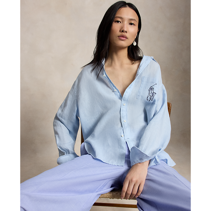 PRL Oversize Fit Big Pony Linen Shirt /Košulja 211A12786002