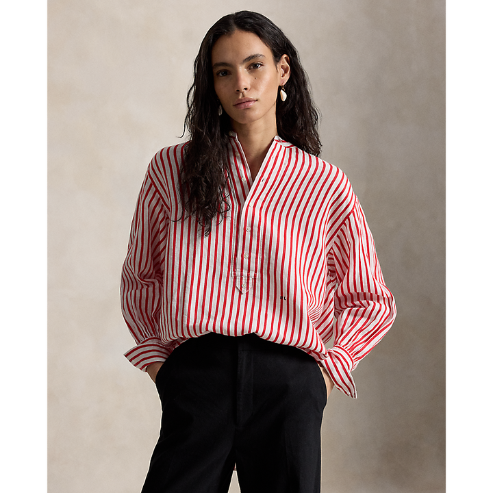 PRL Striped Linen-Cotton Shirt/Košulja 211A12790001