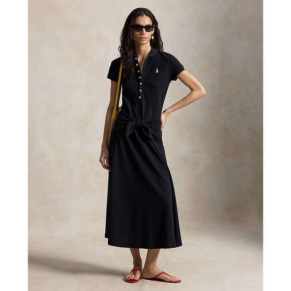 PRL Tie-Front Mesh Polo Dress/Haljina 211A12906002