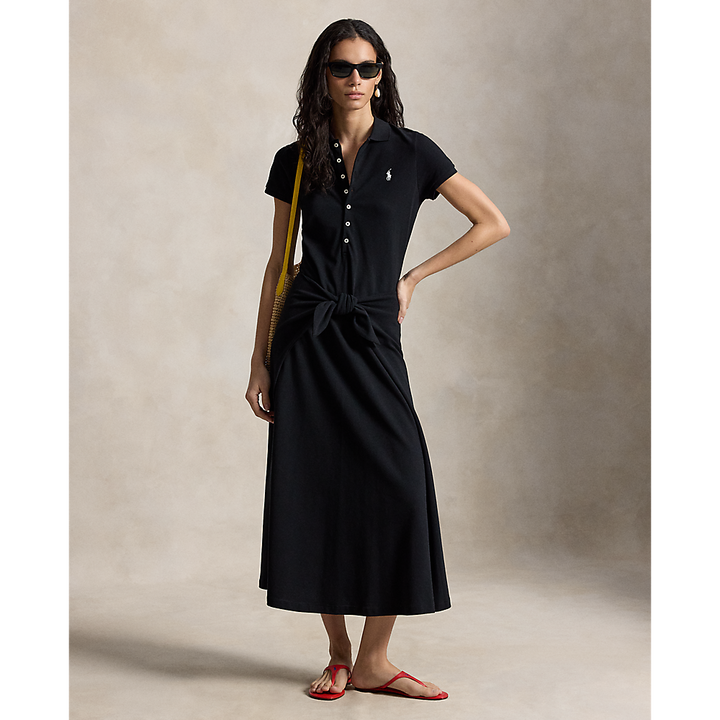 PRL Tie-Front Mesh Polo Dress/Haljina 211A12906002