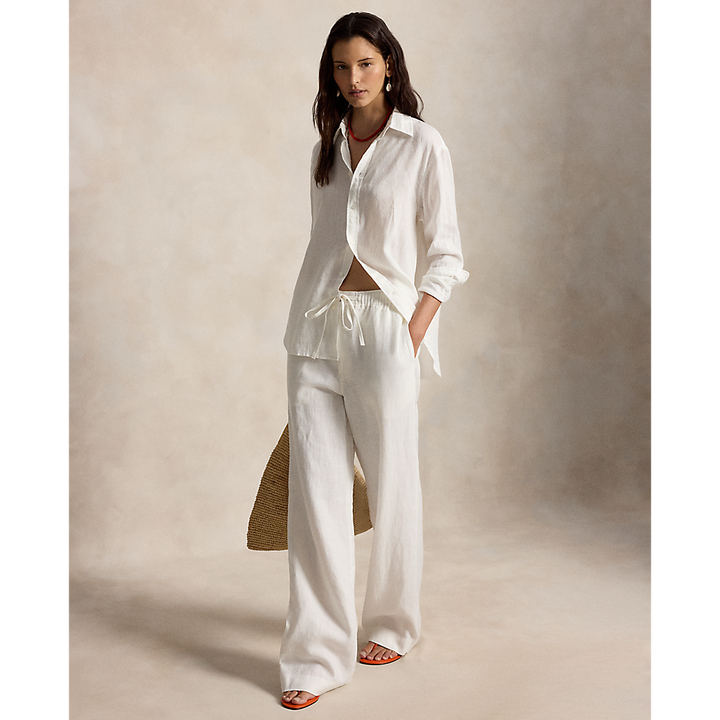 PRL Linen Drawstring Trousers/Hlače 211A12949001