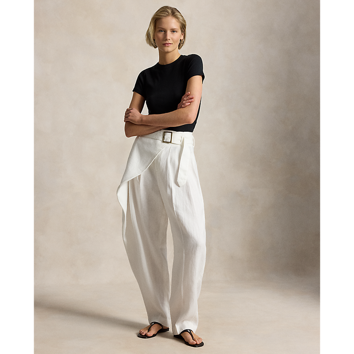 PRL Linen Tapered Wrap Pant/Hlače 211A12961001