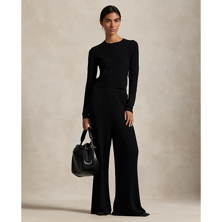 PRL Sweater Wide Leg Pants/ Hlače 211A93720001