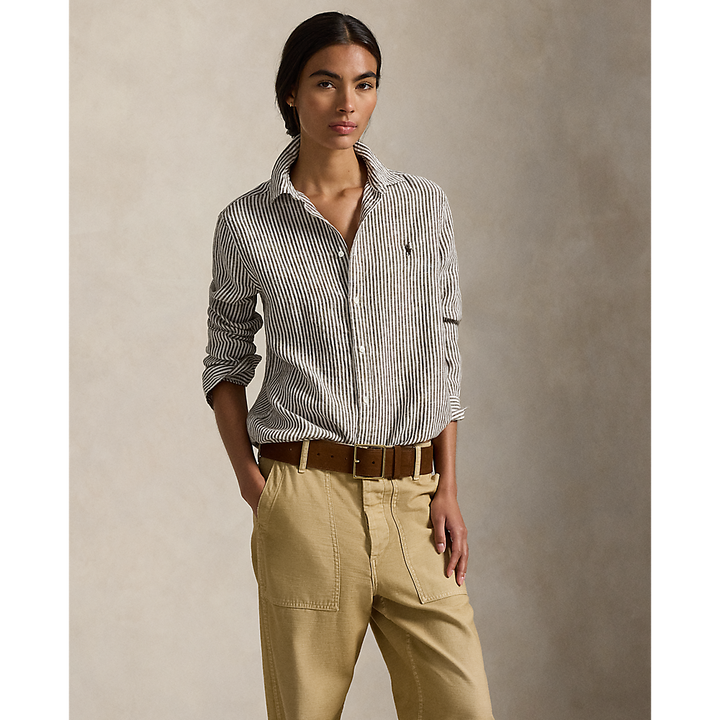 PRL Classic Fit Striped Linen Shirt/Košulja 211A96158007