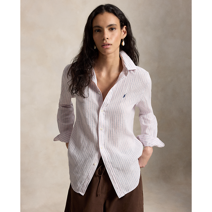 PRL Classic Fit Striped Linen Shirt/Košulja 211A96158011