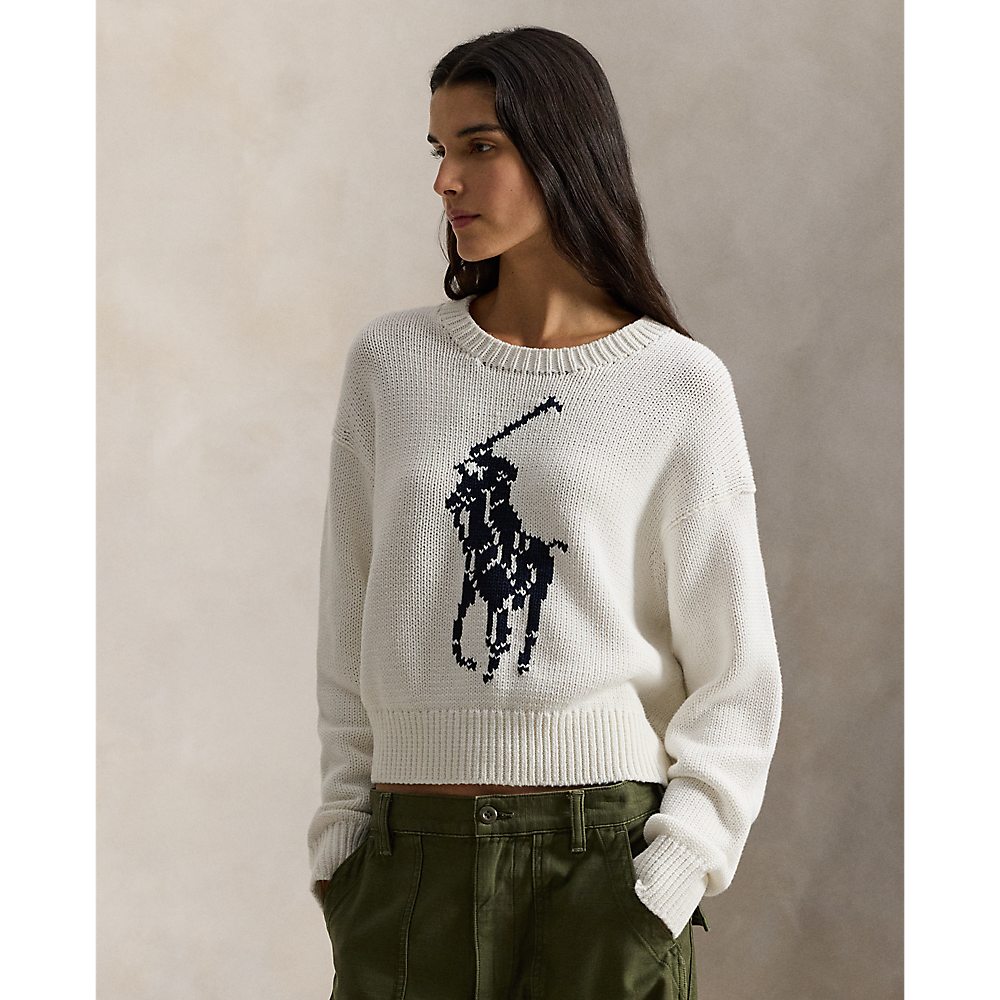 PRL Big Pony Cotton Crewneck Jumper/Pulover 211A96234002