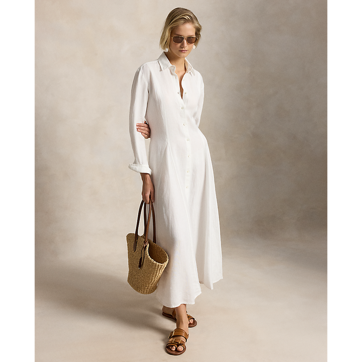 PRL Self-Tie Linen Shirtdress /Haljina 211B19141001