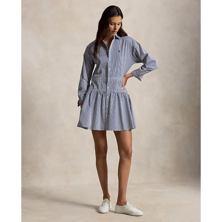 PRL Striped Cotton Poplin Paneled Shirtdress/Haljina 211B22754001