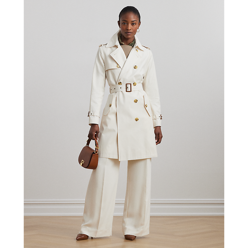 LRL Double-Breasted Cotton-Blend Trench Coat/Baloner 297967122004
