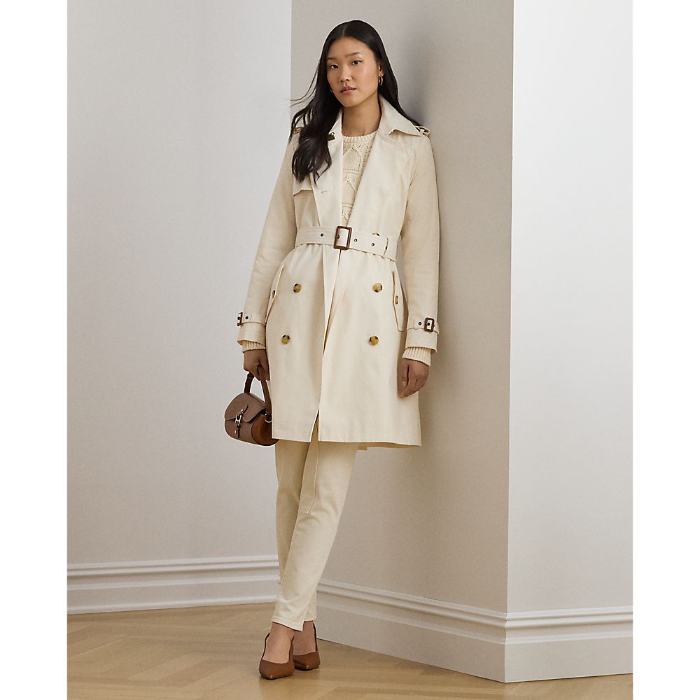 LRL Double-Breasted Cotton-Blend Trench Coat/Baloner 297967122005