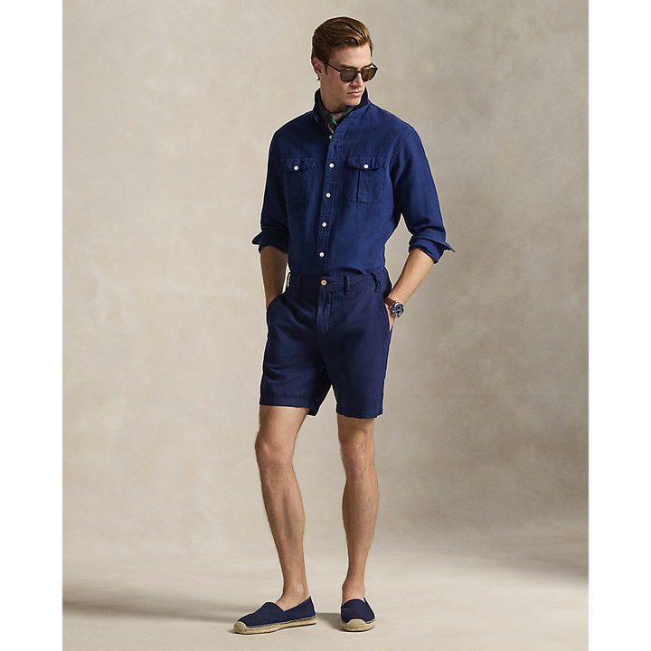 PRL 21.6 cm Classic Fit Linen-Cotton Short/Bermude 710741375503