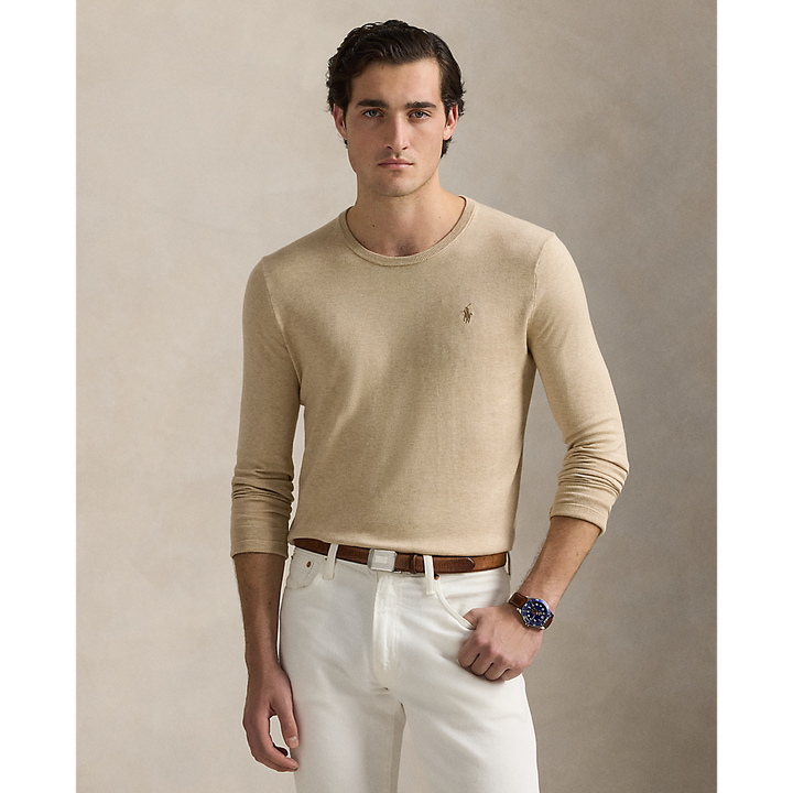 PRL Slim Fit Textured Cotton Sweater/ Pulover 710890558505