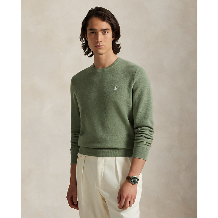 PRL Mesh-Knit Cotton Crewneck Jumper/Pulover 710918163522