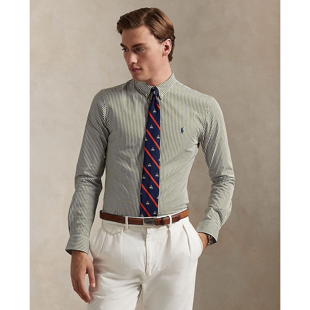 PRL Custom Fit Striped Stretch Poplin Shirt/Košulja 710929346013
