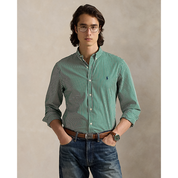 PRL Custom Fit Striped Stretch Poplin Shirt/Košulja 710929346021