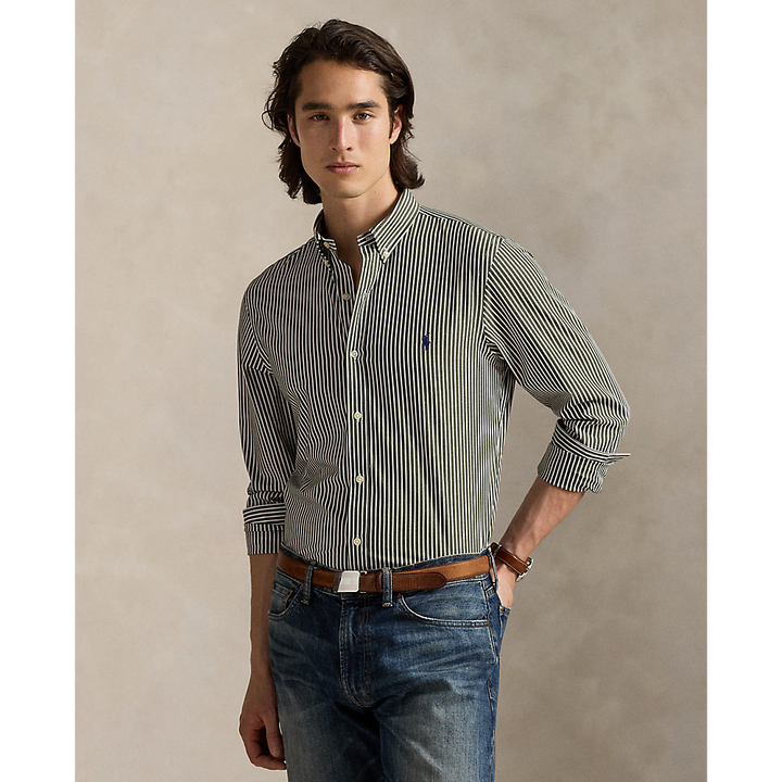 PRL Custom Fit Striped Stretch Poplin Shirt/Košulja 710929346025
