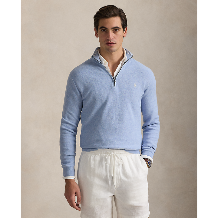 PRL Mesh-Knit Cotton Quarter-Zip Jumper/Pulover 710932304519