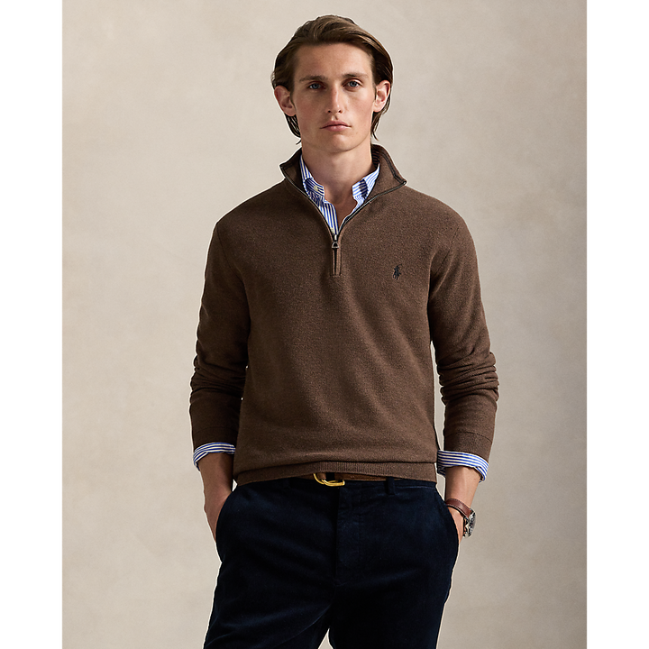 PRL Mesh-Knit Cotton Quarter-Zip Jumper/Pulover 710932304527