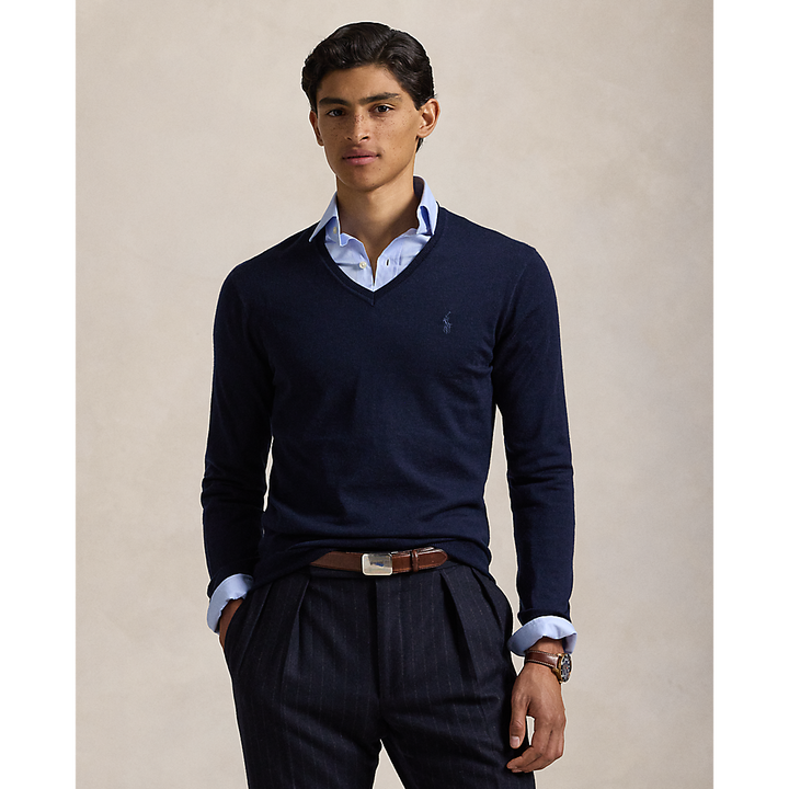 PRL Slim Fit Washable Wool V-Neck Jumper/Pulover 710946142001