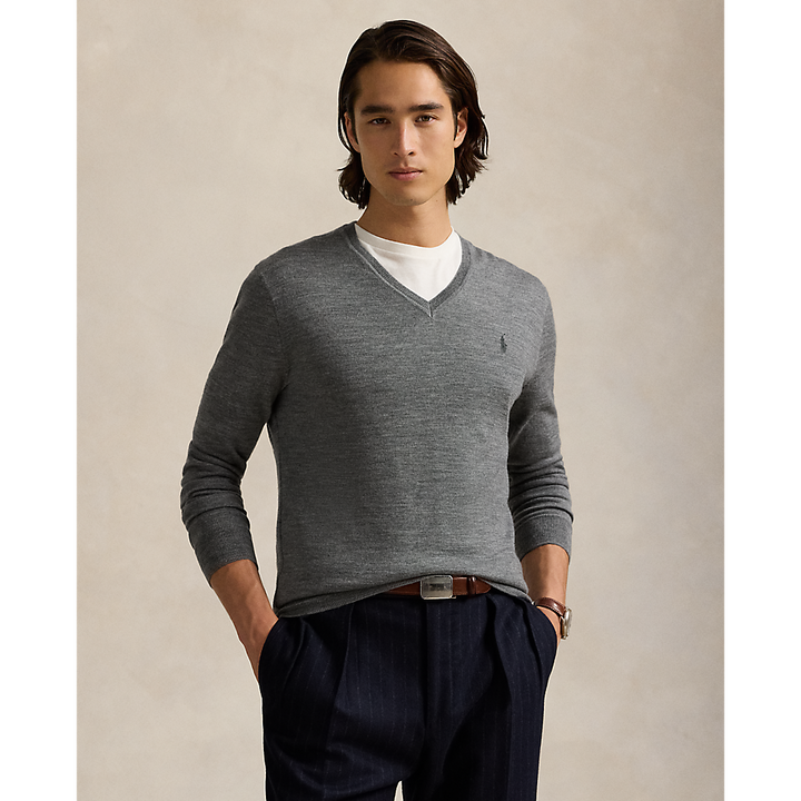 PRL Slim Fit Washable Wool V-Neck Jumper/Pulover 710946142002