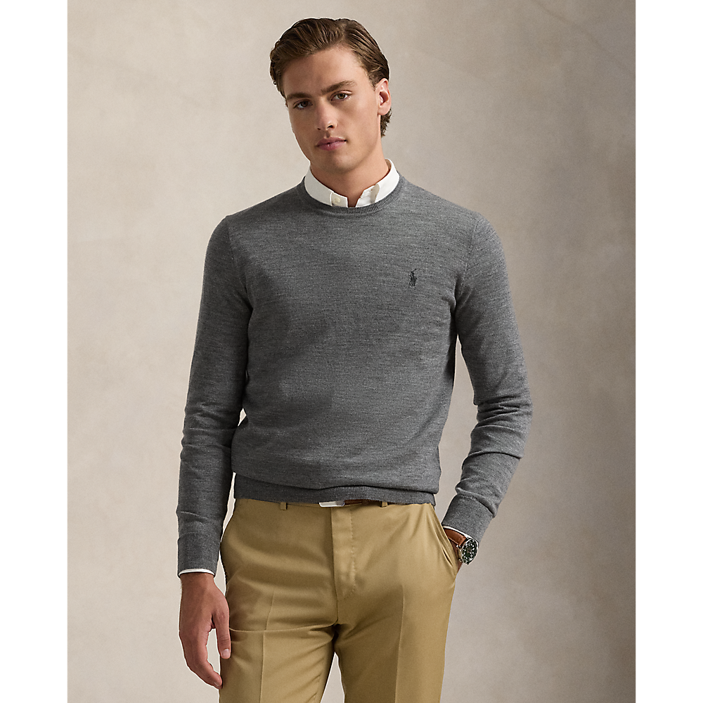 PRLSlim Fit Washable Wool Crewneck Jumper /Pulover 710946143002