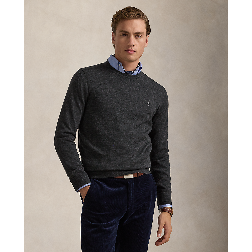 PRL Slim Fit Washable Wool Crewneck Jumper /Pulover 710946143003