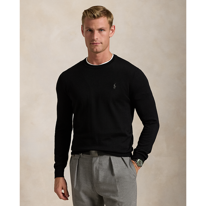 PRL Slim Fit Washable Wool Crewneck Jumper /Pulover 710946143004