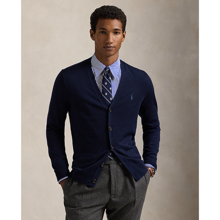 PRL Slim Fit Washable Wool V-Neck Cardigan /Pulover 710946144001