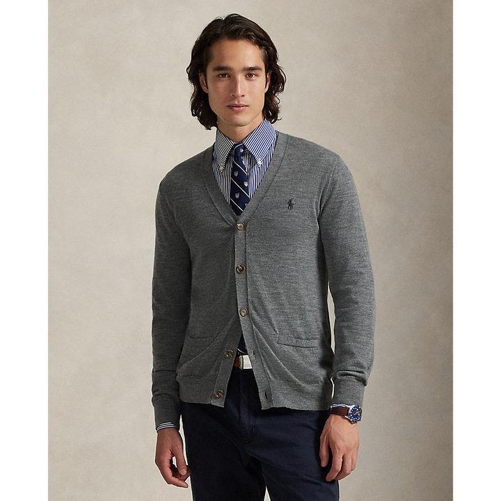 PRL Slim Fit Washable Wool V-Neck Cardigan /Pulover 710946144004