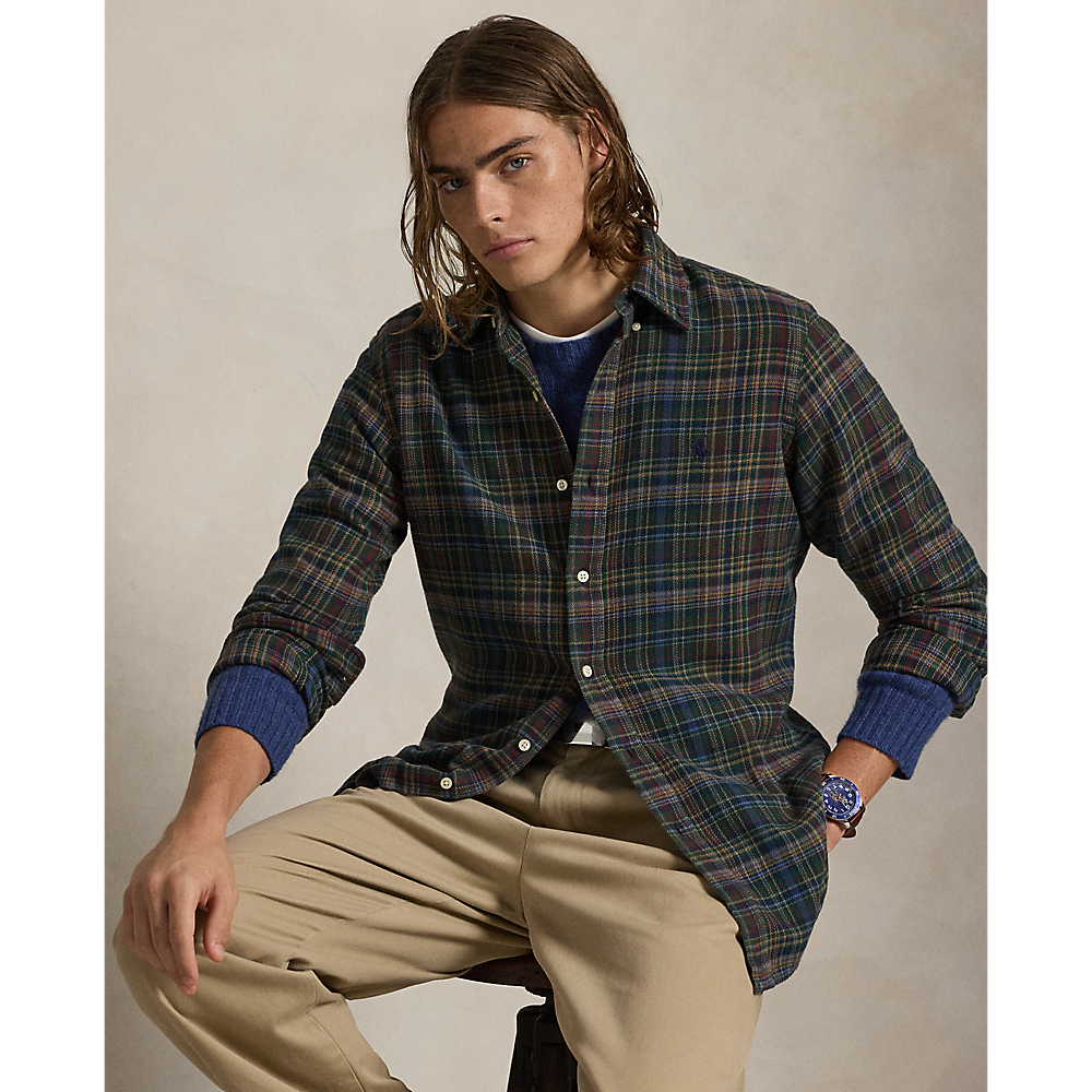 PRL Custom Fit Plaid Brushed Flannel Shirt/Košulja 710953355003