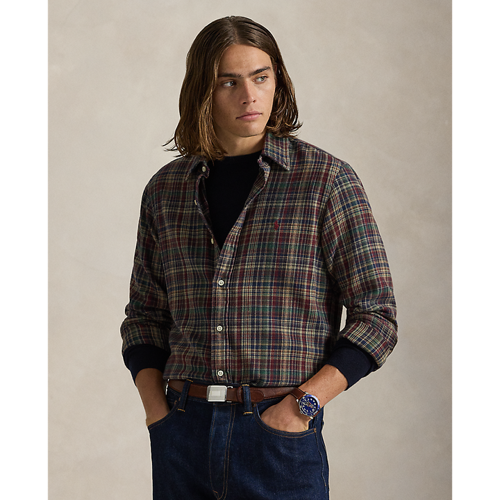 PRL Custom Fit Plaid Brushed Flannel Shirt/Košulja 710953355004