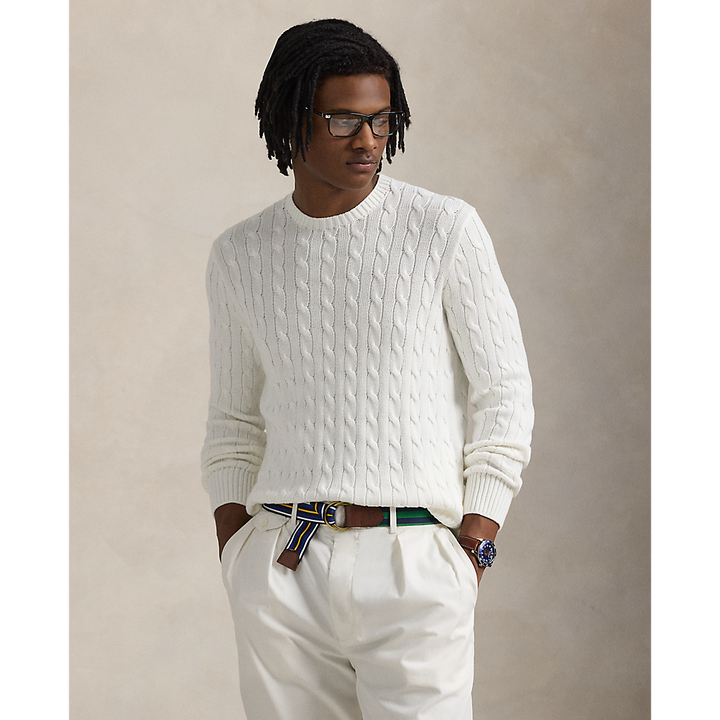 PRL Cable Knit Cotton Crewneck Sweater/ Pulover 710961151002