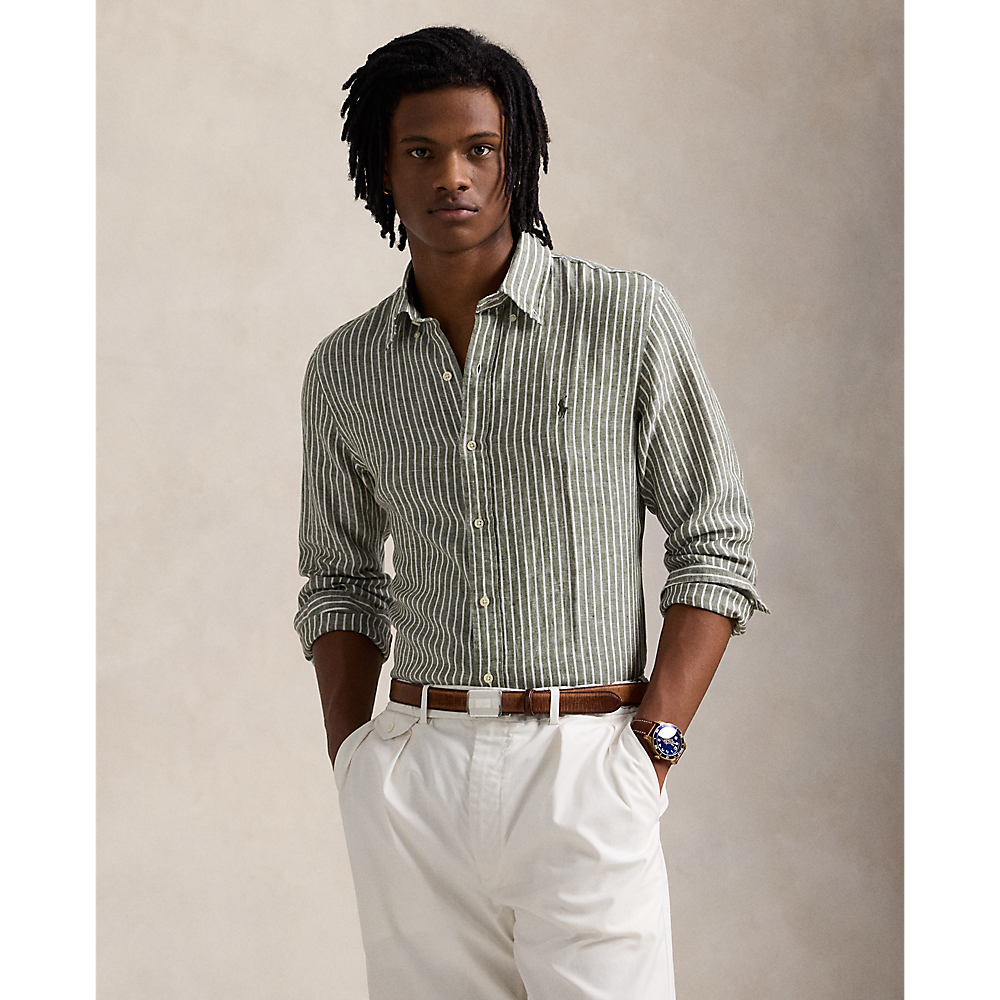 PRL Custom Fit Striped Linen Shirt/Košulja 710961264002