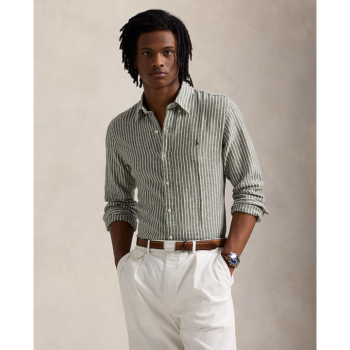 PRL Custom Fit Striped Linen Shirt/Košulja 710961264002