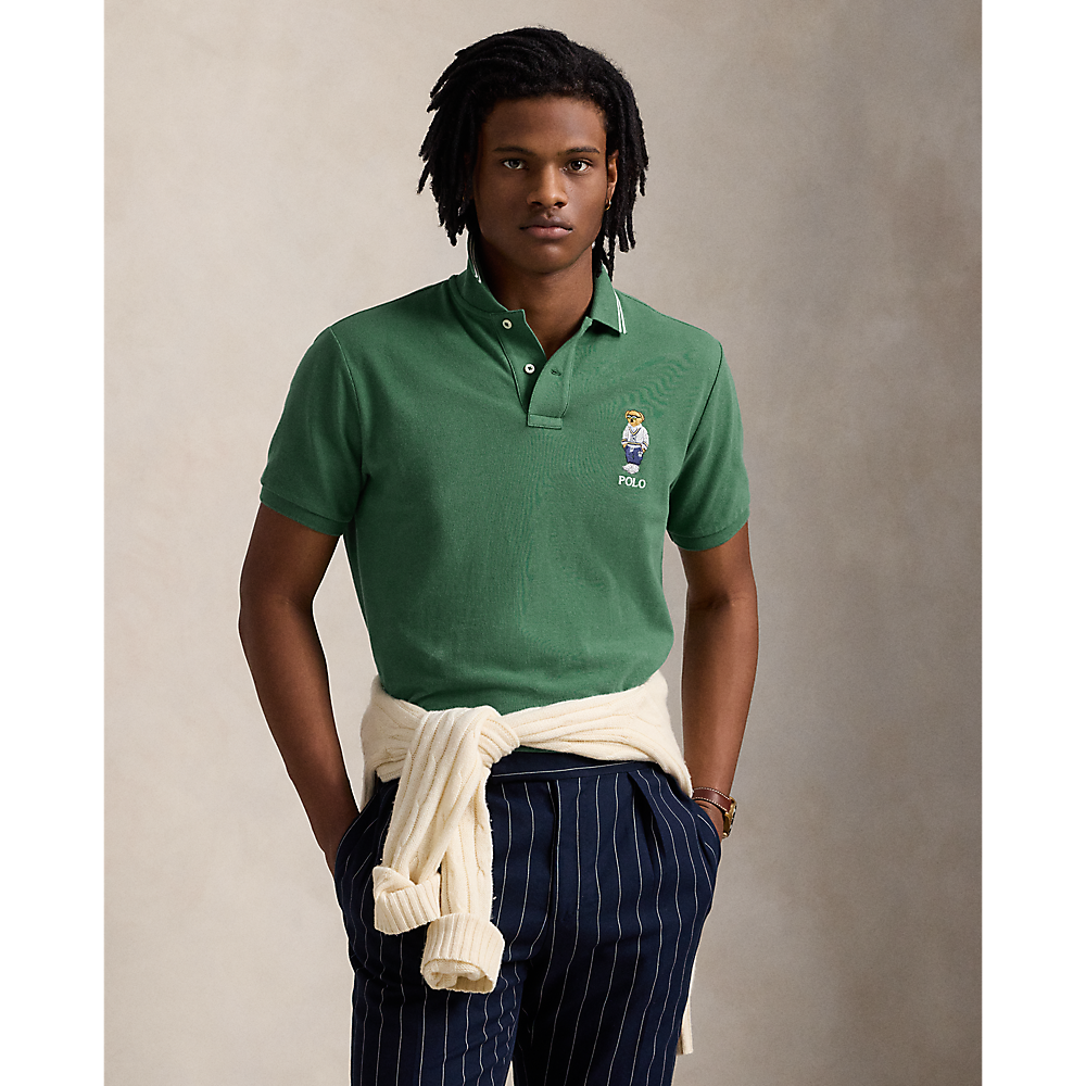 PRL Custom Slim Polo Bear Mesh Polo Shirt/Polo majica 710963817001
