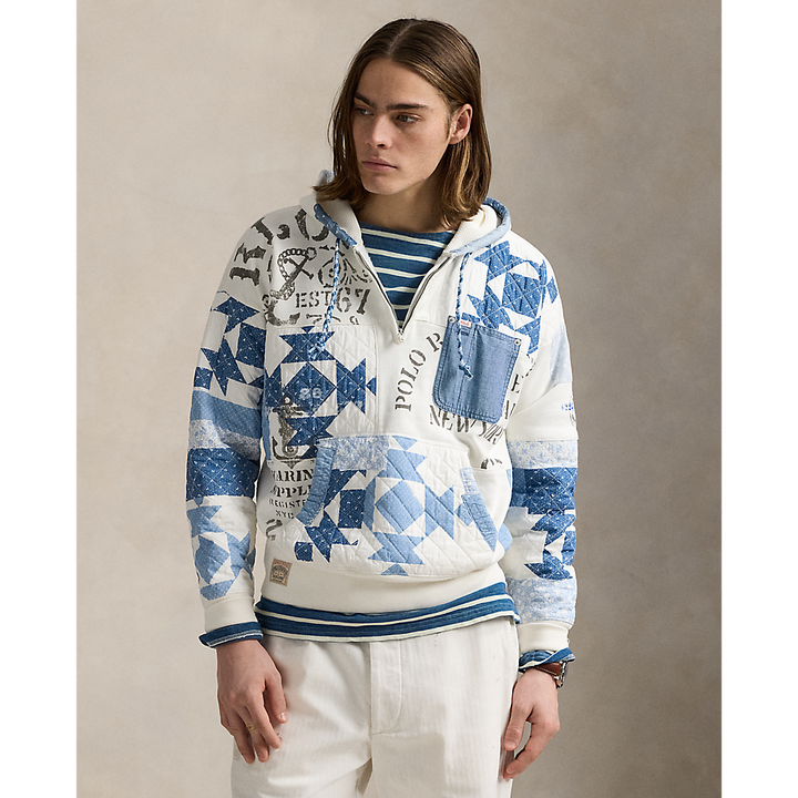 PRL Vintage Fit Patchwork Fleece Hoodie/Duks 710965001001