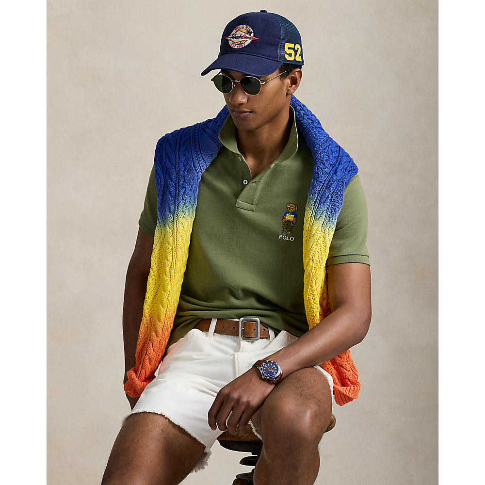 PRL Custom Slim Polo Bear Mesh Polo Shirt/Polo Majica 710969633001
