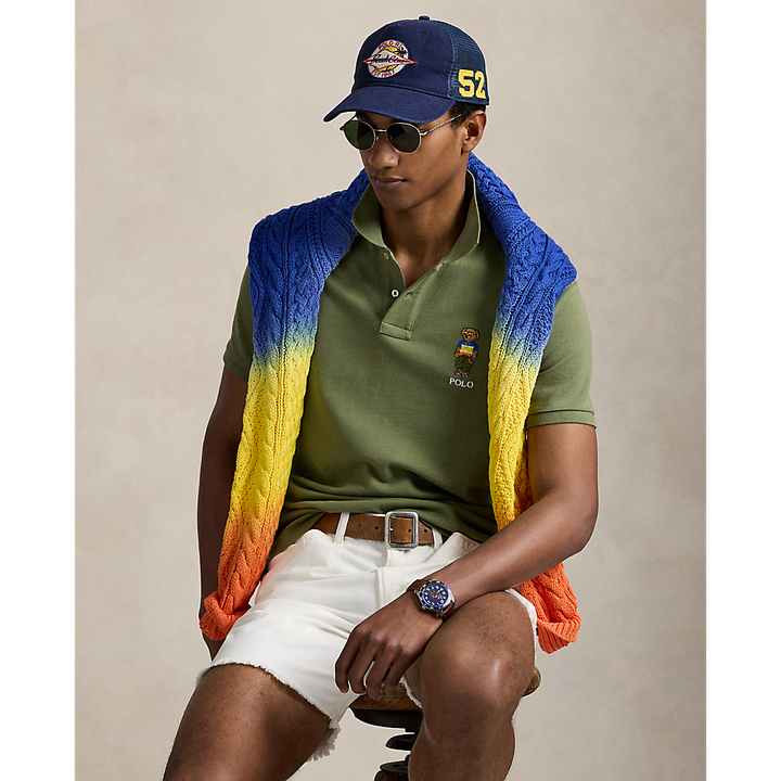 PRL Custom Slim Polo Bear Mesh Polo Shirt/Polo Majica 710969633001