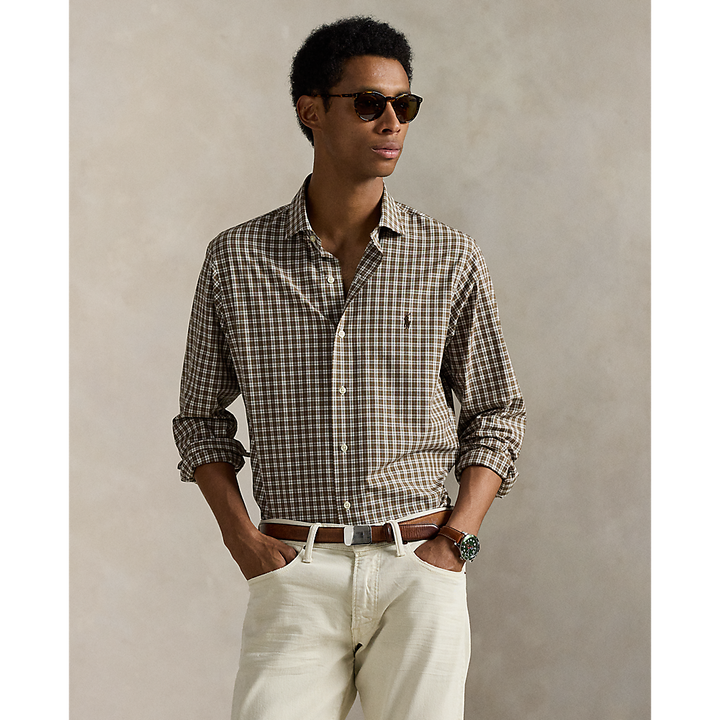 PRL Custom Fit Plaid Stretch Poplin Shirt/Košulja 710974534004