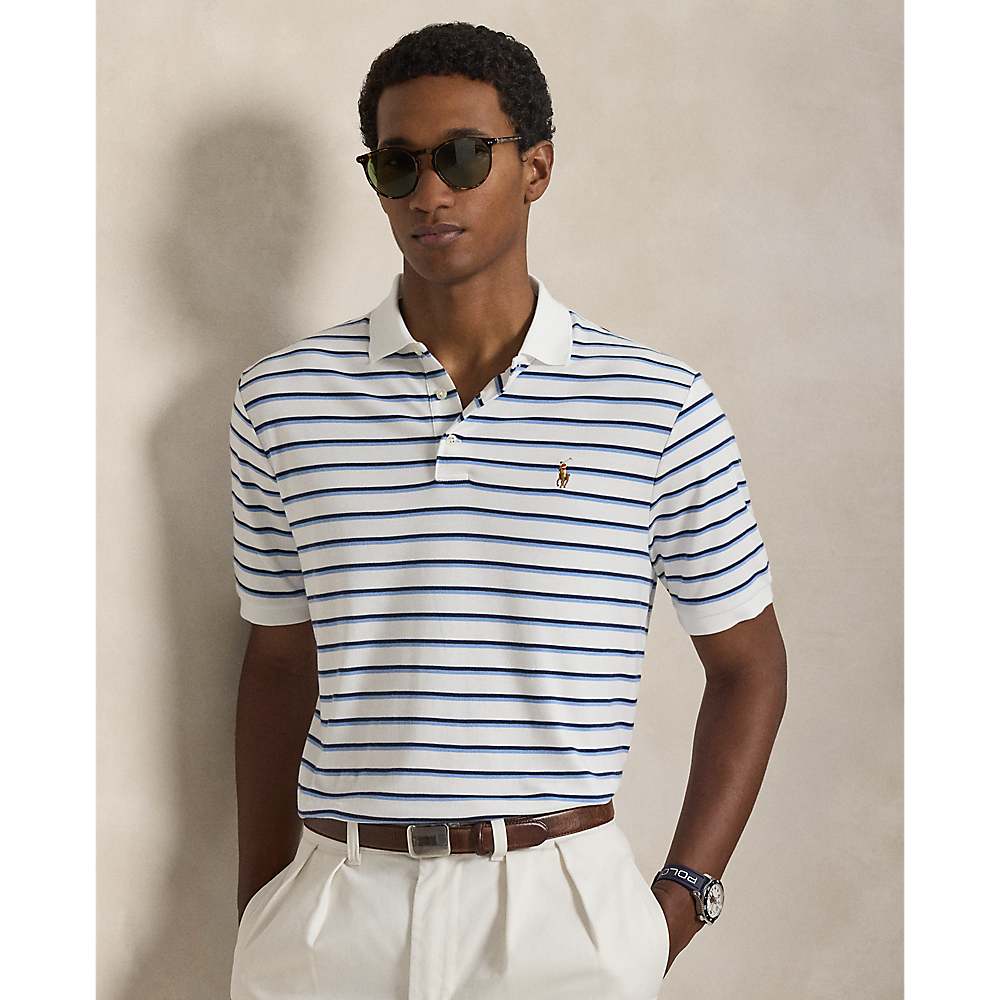 PRL Custom Slim Fit Striped Soft Cotton Polo/Polo majica 710974586500