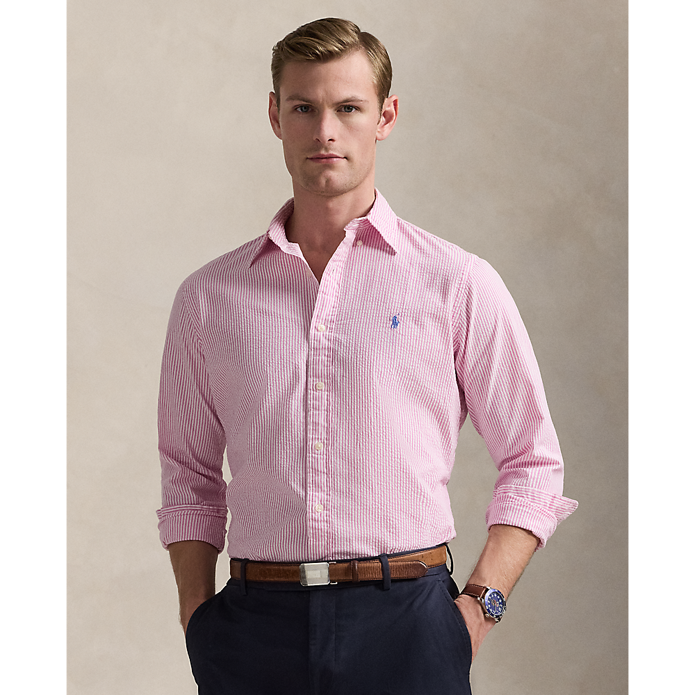 PRL Custom Fit Striped Seersucker Shirt/Košulja 710974792001