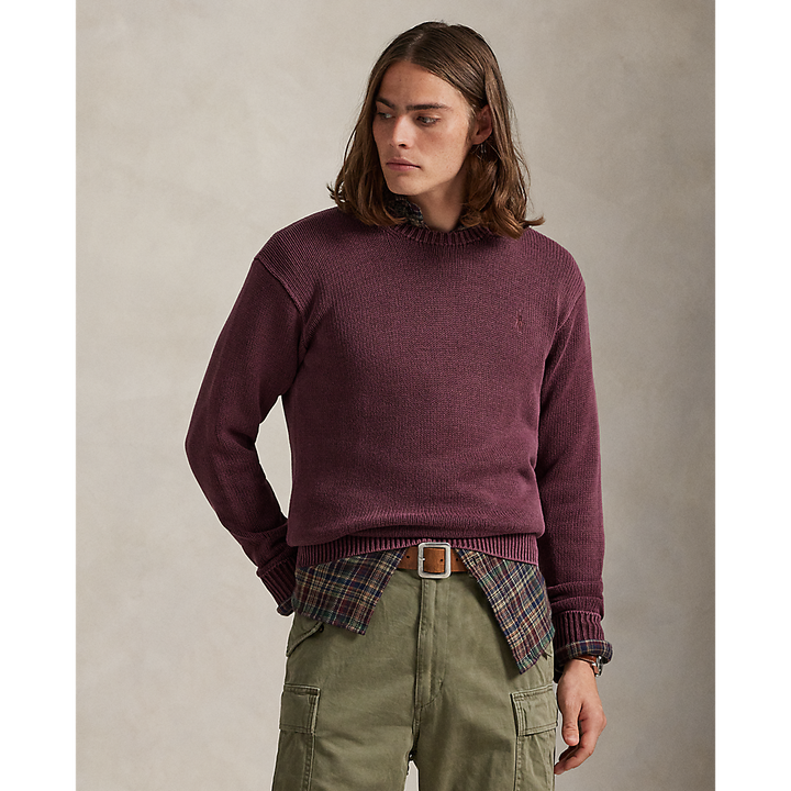 PRL Garment-Dyed Cotton Jumper/ Pulover 710981614004