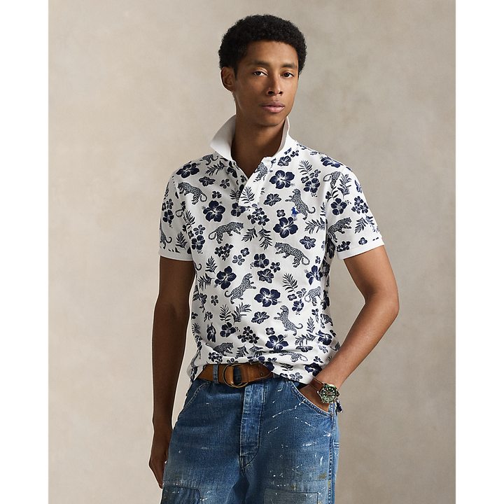 PRL Custom Slim Fit Tropical Mesh Polo Shirt/Polo majica 710B13541001
