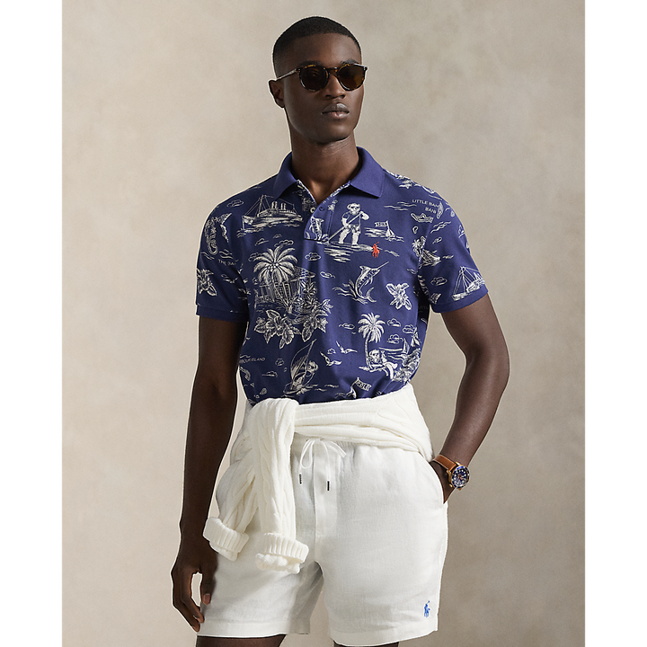 PRL Custom Slim Polo Bear Mesh Polo Shirt/Polo majica 710B13971001