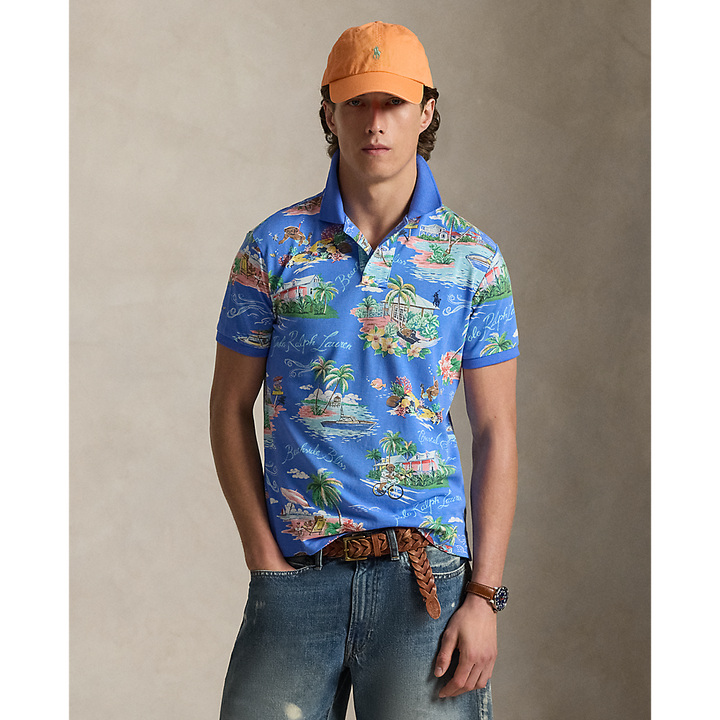 PRL Custom Slim Polo Bear Mesh Polo Shirt/Polo majica 710B14509001