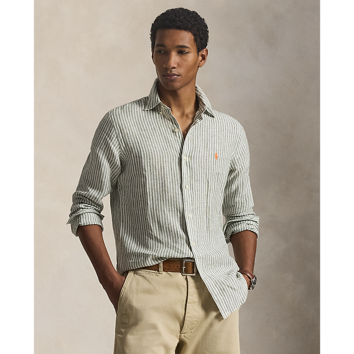 PRL Custom Fit Striped Linen Shirt/Košulja 710B15594001