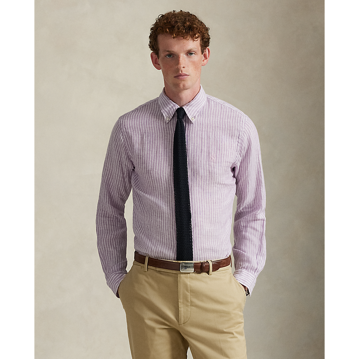 PRL Custom Fit Striped Linen Shirt/Košulja 710B15594003